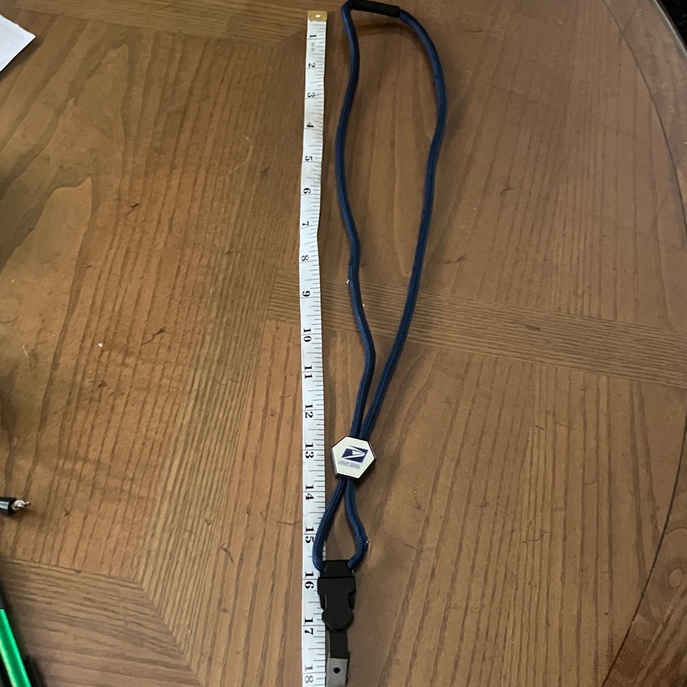 Navy United States Postal Service Lanyard-Secure Clip, breakaway safety feature
